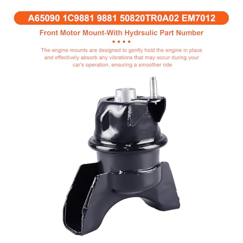 Engine Motor Mount Compatible with H-ONDA Civic 2012 2013 2014 2015 L4 1.8L,Replacement for A65090 A65056 A65050 - size: Civic 12-15 1.8L