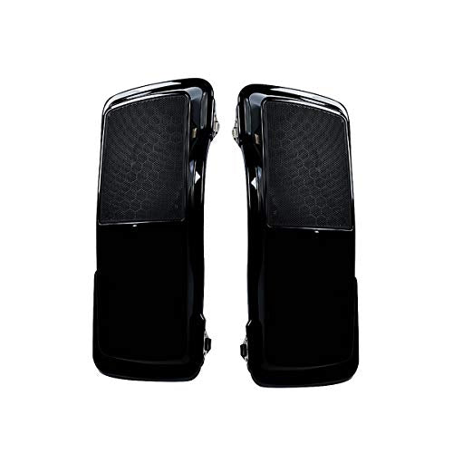 XMT-MOTO Saddlebag Lids w/6 x 9 inch speaker grilles Fit For Harley Touring - style: Vivid Black Dual 6x9 Saddlebag Lids (No Speaker,93-13)