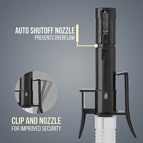 Deway Auto Fuel Transfer Pump, Auto-Stop, Removable Rubber Hose, D Battery - style: Auto Stop Nozzle w/ Plastic Hose
