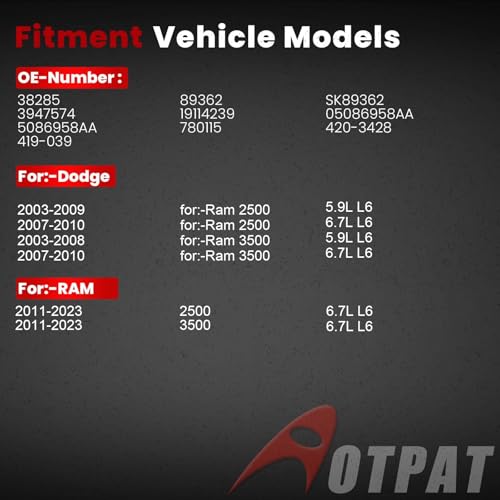 Belt Tensioner Assembly & Pulley for:-Dodge for:-Ram 2500 2003-2023 - size: 38285