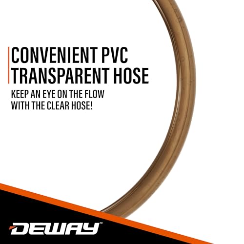 Deway AA Battery Gas Pump Automatic Fuel Transfer with Trigger Nozzle & PVC Hose - 2.4 GPM Siphon Pump for Gasoline, Diesel, Kerosene, Gas Cans, Generators, Lawn Mowers, Boats, ATVs - style: Hand Trigger Nozzle w/ PVC Hose