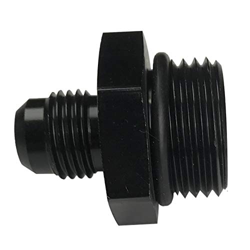 8AN Flare to 10AN Oring ORB Male Fuel Pump Rail Aluminum Hose Reducer Fitting Adapters Black - size: 8AN to 10AN orb
