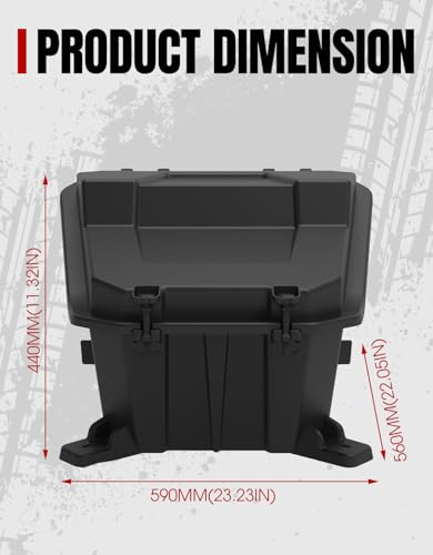 A & UTV PRO Rear Storage Cargo Box for Polaris RZR, Waterproof 69 QT Storage Tool Box with Rubber Latch for Polaris RZR 900/ XP 4 1000/ XP Turbo/RZR Trail 2014-2024 Accessories, Replace OEM #2881193 - size: 69 QT