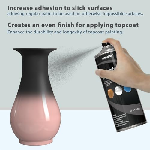 NADAMOO All Surface Primer Spray, Matte Black One-Part Epoxy Primer, 2 Can - color: Black, style: Pack of 2
