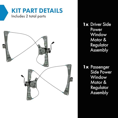 TRQ Driver & Passenger Side Power Power Window Regulator & Motor Assembly - style: WRA50448
