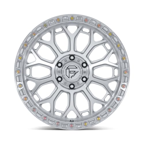 FUEL OFF-ROAD TALON 17X9 6X5.5 5.04 1mm GLOSS SILVER W/MACHINED FACE - FC901SD17906801 - color: GLOSS SILVER W/ MACHINED FACE, size: 17X9, 6X5.5, 5.04, 1mm