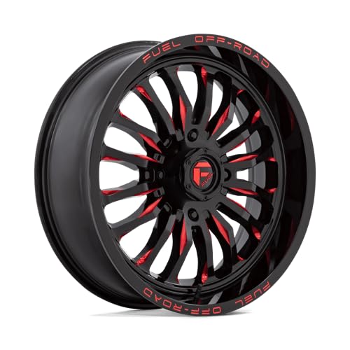 Fuel UTV D822 20X7 4X137 G-BLK MILL-RED 13MM - D8222070A644