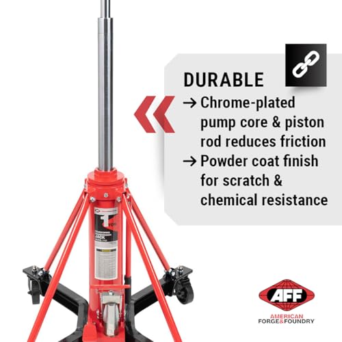AFF Telescoping Transmission Jack - Truck Transmission Floor Jack with Universal Head and Wide Base (Multiple Weight Capacities) - size: 2,000 lbs Capactiy, style: Manual Hydraulic