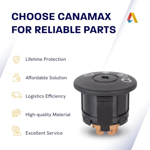 Canamax 532193350 193350 Ignition Switch - 4 Positions & 7 Terminals - size: 532193350