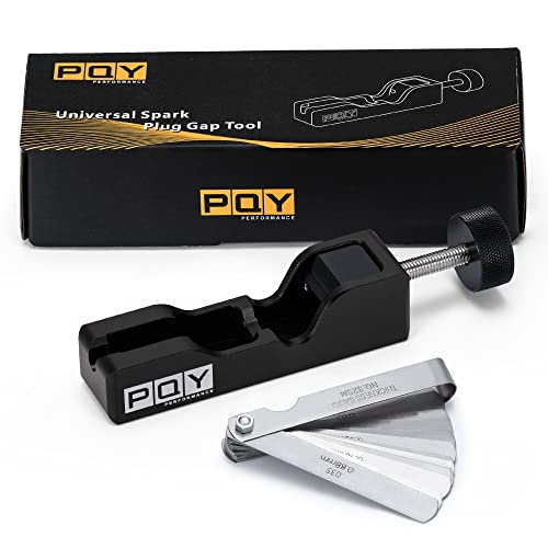 Universal Spark Plug Gap Gapping Tool with 32 Blade Feeler Gauge Black - color: black+feeler gauge