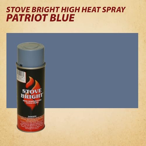 Stove Bright High Temp Spray Paint, Heat-Resistant, Up To 1200 Degrees, 12 Ounce (Pack of 1), 6318 - Patriot Blue - color: 6318 - Patriot Blue