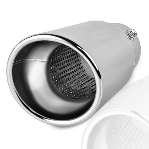 Mupera 1.5"-2.5" Exhaust Tip Adjustable, 4" Outlet, 9" Long - size: 1.5-2.5" Inlet 4" Outlet 9" Length Silver