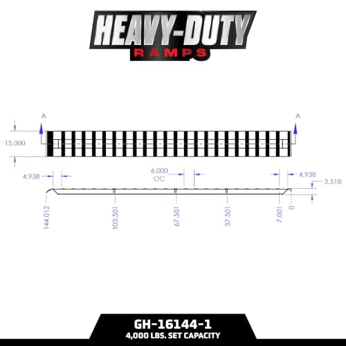 GEN-Y Hitch Heavy Duty Aluminum Loading Ramps, Set of 2, 12 Feet x 15" - size: 12'