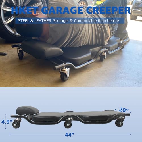 44-Inch Mechanic's Creeper, 450 lb, 2-Inch Low Profile for Auto Repair