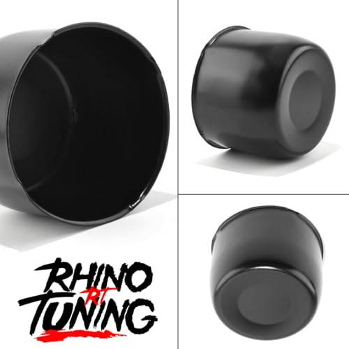 Rtrhinotuning Stainless Steel Push Through Center Caps 4.9" for Trailer Truck Rv Wheel Rims Chrome Trailer Hub Cap 3.66" Hight 4 PCS Wheel Center Caps - color: Black, size: 4.92" Center Hole, 3.66" Height