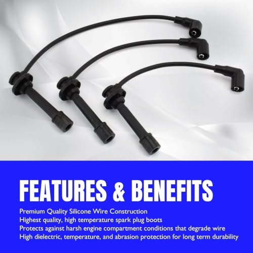 Spark Plug Wire Kit Compatible with John Deere 825i, 825i S4 - style: MIA11724