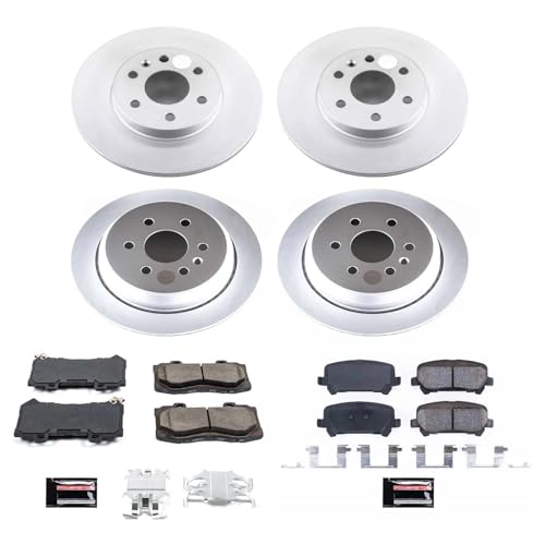 PowerStop Z17 Brake Pad & Fully Coated Rotor Kit Front & Rear CRK7228 - style: Stock Replacement Fully Coated