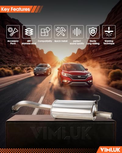 Exhaust Muffler Compatible with 2015-2016 Honda CR-V (VK-CRV45) - size: 2015-2016 Honda CR-V