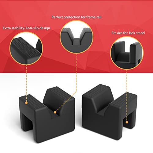 Seven Sparta 2 Pcs Jack Stand Pads Adapter Pinch welds Protectors (Cube, 2) - style: cube 2