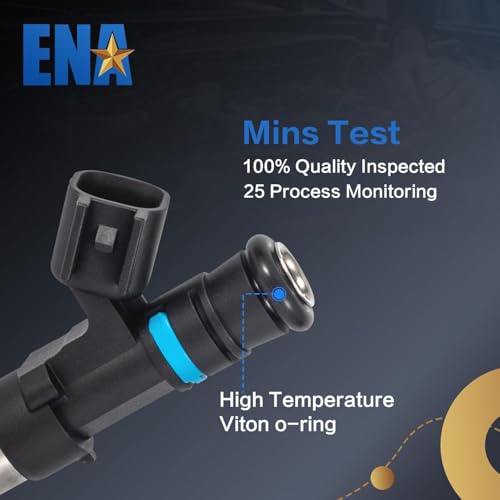 ENA Set of 6 Fuel Injectors for FJ818 0280158055 Automotive Replacement Compatible with Ford 2006-2010 Explorer & Sport Trac, 2005-2010 Mustang, 2005-2011 Ranger, Mercury 2006-2010 Mountaineer V6 4.0L