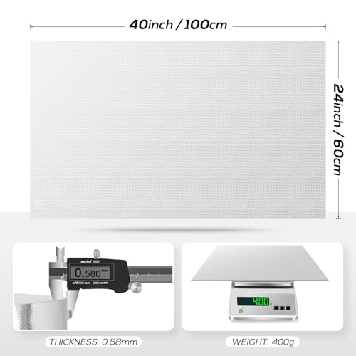 PAWBOSE Heat Shield 자동차 알루미늄 61 x 101.6cm(24 x 40인치) - 스토브, 배기, 오토바이, 벽난로, 캐비닛 및 냉장고 보호를 위해 95% 복사열 반사 (실버) - color: 실버., size: 24 x 40 inches