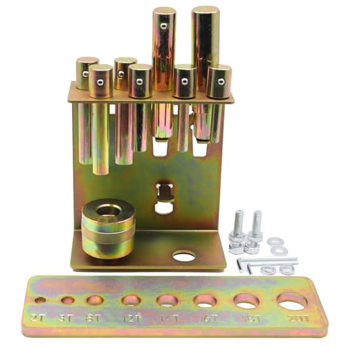 24813 Shop Press Pin Hydraulic Press Pin Punch Set, 2-20 Ton Capacity Compatible with Press Models 24811, 24812, 25087, 25088