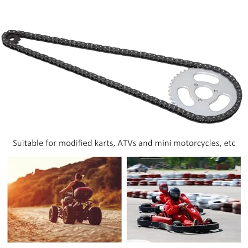 Chain and Sprocket Kit, Mini Bike Sprocket Replacement High Power Steel T8f Front and Rear Gear Chain Set for Modified Kart Mini Motorcycles