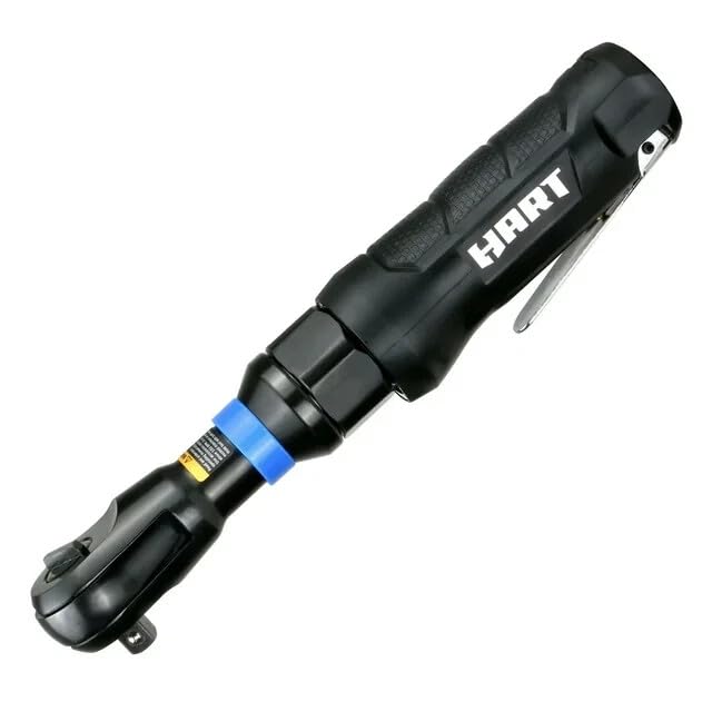 HART 3/8 inch Drive Air Ratchet Wrench, Black