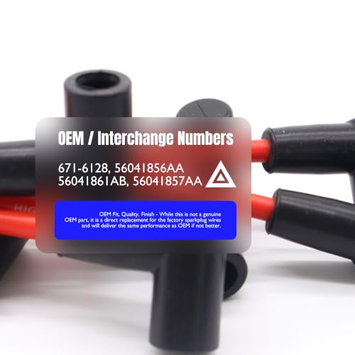 6716128 Ignition Spark Plug Wires Compatible with Jeep Cherokee - style: 671-6128