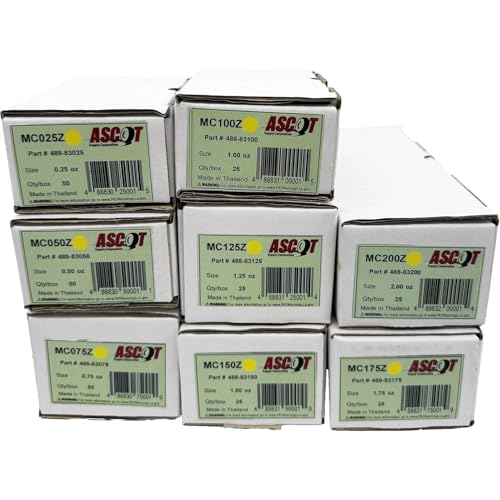 Premium Service Ascot MC Style Coated Zinc Clip-On Wheel Weight Bundle .25oz-2.00oz (8 Items)