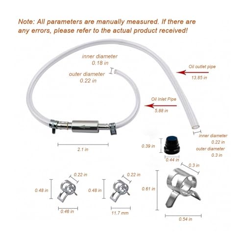Brake Bleeder Hose with One-Way Check Valve – Universal Motorcycle & Car Brake Fluid Bleeding Kit, Anti-Backflow Soft Tube with Screw Caps & Spring Clamps for Hydraulic Clutch System(2pcs)