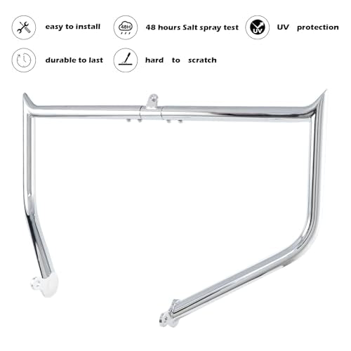 Kinglemc Crash Bar Engine Guard for Harley Touring(Chrome) - color: Chrome-Updated