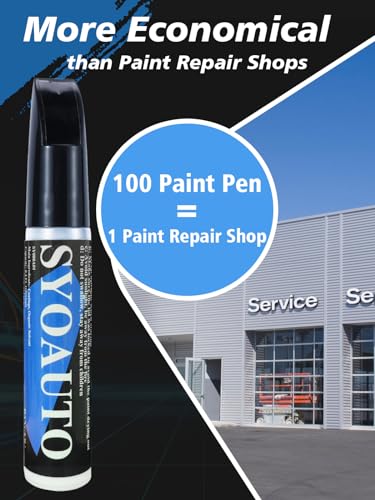 SYOAUTO Gray Car Touch Up Paint Auto Touch Up Paint 0.4 oz Gray Automotive Scratch Repair Pen Brush and Tip 2 in 1 - color: Gray