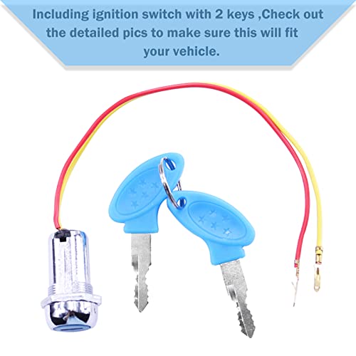 2 Wires Ignition Switch Key Starter Switch with 2 Keys On-Off