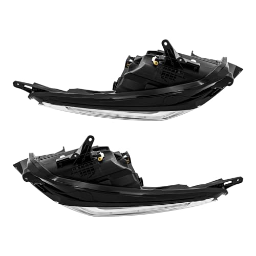 LED Headlight Assembly Left+Right Side for 2020-2023 Cadillac XT5, Complete All-LED System with DRL, Driver/Passenger Side Direct Replacement Headlamps Assy, Black Housing (OEM: 84849606/84849607)