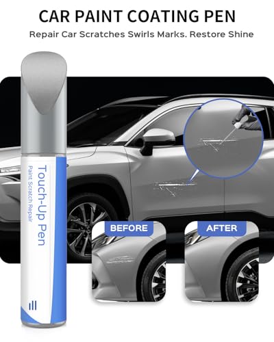 1J9 Celestial Silver Metallic Touch Up Paint Compatible with Toyota Exact Match Chips and Nicks Touch Up - color: Celestial Silver Metallic(1J9) compatible with Avalon-models/Camry-models/Highlander-models/Sequoia/Sienna-models/Tacoma/Tundra/Venza