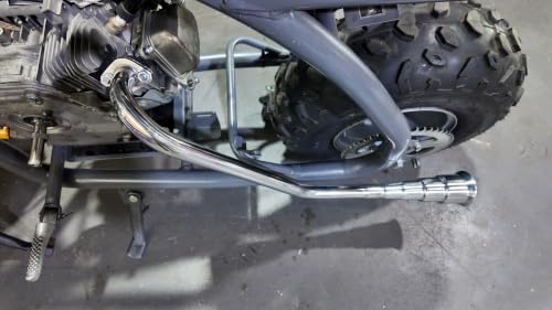 4 Stage Long Exhaust Pipe for Coleman CT200U-EX GX200 6.5hp Clone Engine - color: Silver