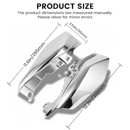 Heat Shields for Harley Davidson Touring Street Glide Road Glide Electra Glide Road King Ultra Limited Tri Glide CVO 2017-2024 2025, Gloss Chrome - color: Chrome