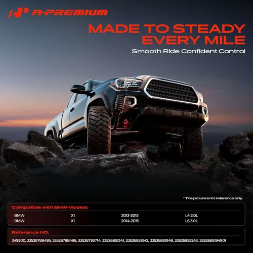 A-Premium Rear Shock Absorbers, Set of 2 - Compatible with BMW
