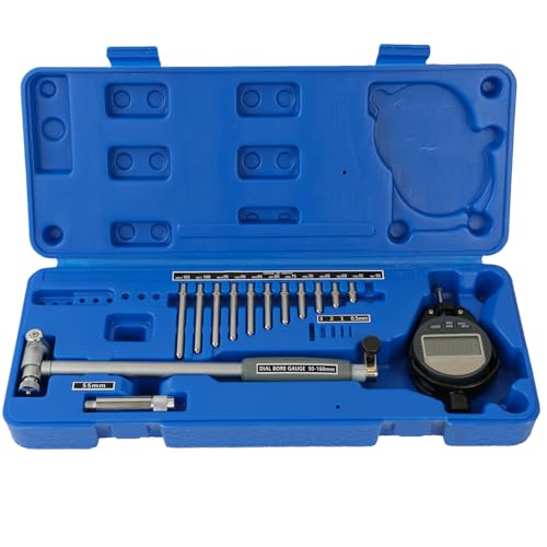 HDLNKAK Digital Dial Indicator Bore Gauges Set (2"-6"/0.0005") - Blue Case - color: Blue