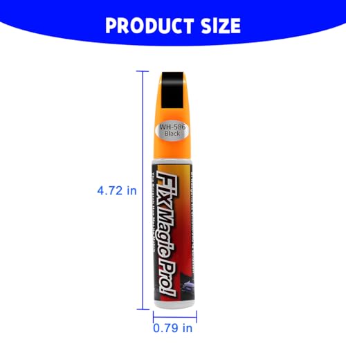Touch Up Paint for Car, Two-in-One Vehicle Fill Paint Pen, 0.4 oz Quick and Easy Auto Minor Scratch Remover, Effective Car Repairng Gloss Accessories, Universal for SUV, Truck, RV(Black) - color: Black