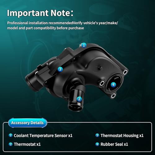 2L2Z8592AA Thermostat Housing Assembly w/Sensor Fit for Ford Mercury(02-10)