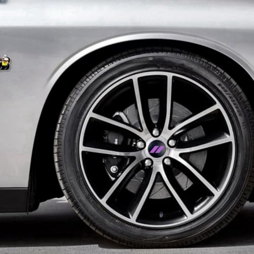 4Pcs Wheel Center Cap 63mm/2.5 inches Compatible with Dodge(Purple) - color: purple