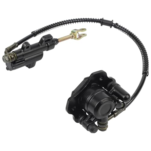 Rear Brake Master Cylinder Caliper Assembly and Brake Pad Compatible with 50cc 70cc 90cc 110cc 125cc Chinese TaoTao 110cc 125D 3050HD ATV 3050C SunL ATV Kids 4 Wheeler