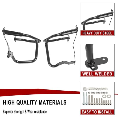 Worldmotop Engine Guard Crash Bar Protector Replacement for BMW R1200RT R1200 RT 2014 2015 2016 2017 2018(Black, Front) - size: Front