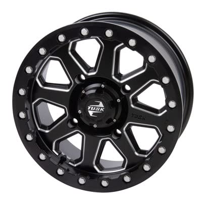 Tusk 4/137 Uinta Beadlock Wheel 15x7 5.0 + 2.0 Milled/Black Compatible with Can-Am Maverick X3 Max X MR Turbo RR 72 Inch 2020-2022