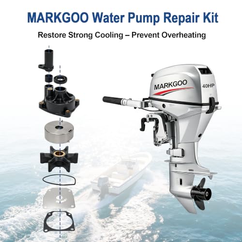 MARKGOO Water Pump Repair Kit 432955 for Johnson Evinrude 40-75HP Outboard - color: 432955 fits 40 50 60 65 70 75HP