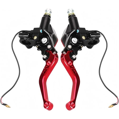 7/8" 22mm Motorcycle Brake Lever Clutch Master Cylinder Lever Set - color: Red