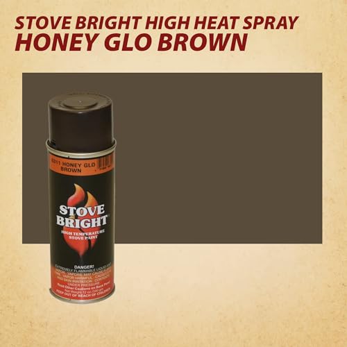 Stove Bright High Temp Spray Paint, Metallic, Up To 1200 Degrees, 12 Ounce (Pack of 1), 6311 - Honey Glo Brown - color: 6311 - Honey Glo Brown