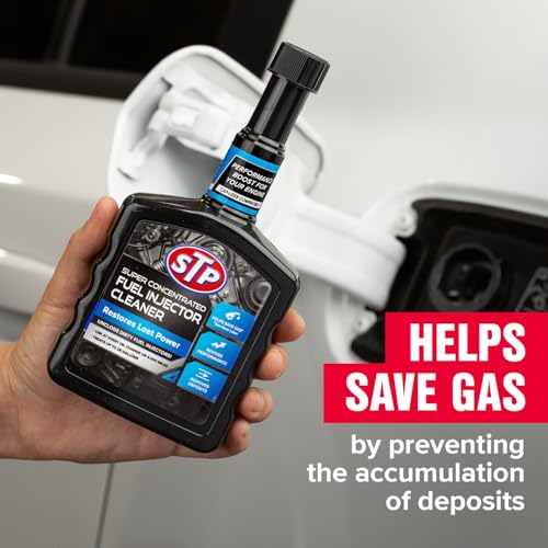 STP Super Concentrated Fuel Injector Cleaner, Injector Cleaner Unclogs Dirty Fuel Injectors and Restores Lost Power, 12 Oz